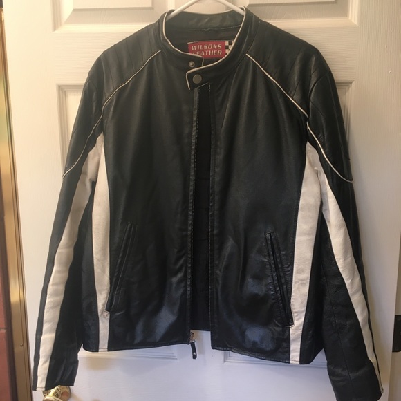 Wilson’s Leather Motorcycle Jacket Men’s medium - Picture 2 of 9